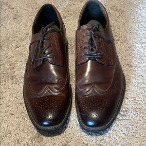Joseph Abboud Brown Leather Wingtip Oxfords